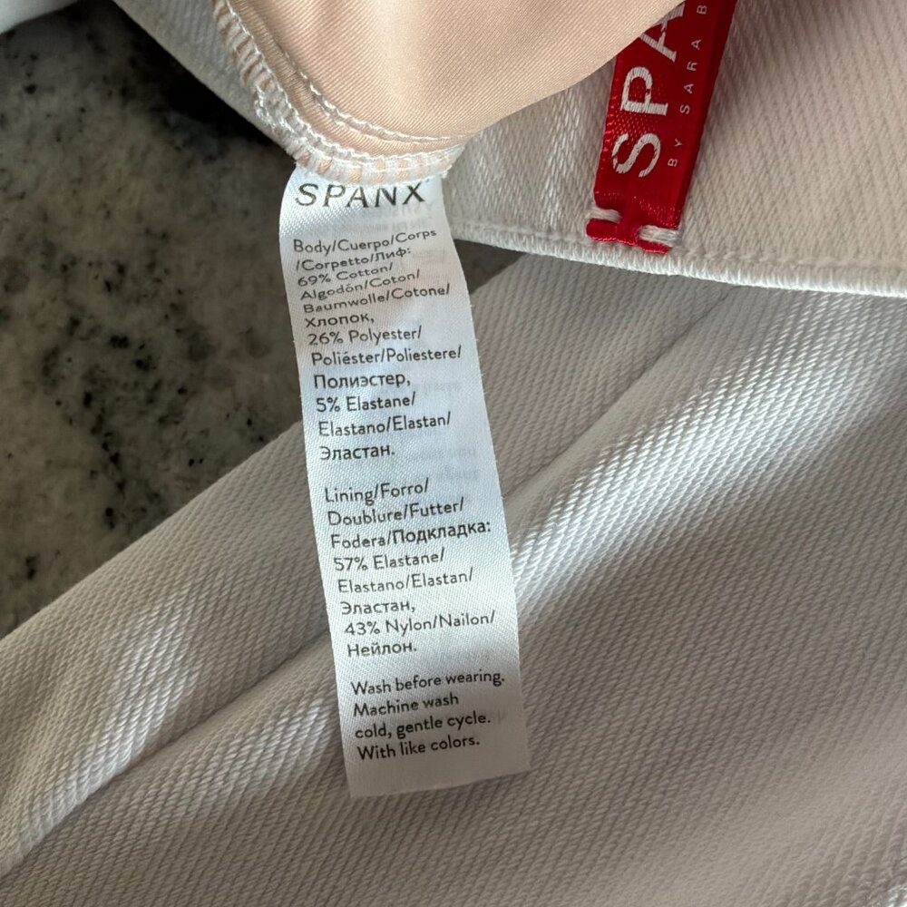 Spanx ankle white stretch heavyweight leggings style 20114R Size Medium - Picture 11 of 13